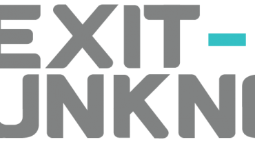EXIT THE UNKNOWN long logo grey
